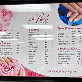 Pro Nails - Price List - Nail Salons Near Me - Puyallup, Washington Pro Nails - Price List - Nail Salons Near Me - Puyallup, Washington