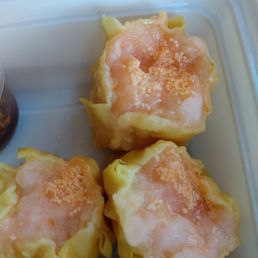 Shrimp shumai with shrimp chunks