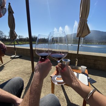 Alpha Omega - View from patio - Wineries Near Me - Saint Helena, California