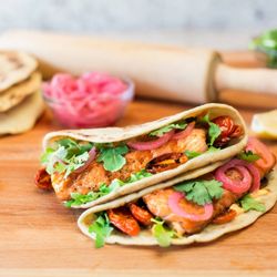 Paul Martin's American Grill - Fresh Fish Tacos with sustainable steelhead and housemade tortillas