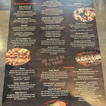 De Leon's Taco & Bar - Menu - Tacos Near Me - Spokane, Washington De Leon's Taco & Bar - Menu - Tacos Near Me - Spokane, Washington