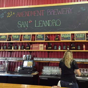 21st Amendment Brewery- Taproom - Beers they currently have on tap 9/26/2015 - Breweries Near Me - San Leandro, California