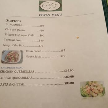 Coyas - Menu - Mexican Near Me - La Ventana, BCS Coyas - Menu - Mexican Near Me - La Ventana, BCS