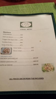 Menu photo 3 Coyas La Ventana, BCS Menu photo 3 Coyas La Ventana, BCS
