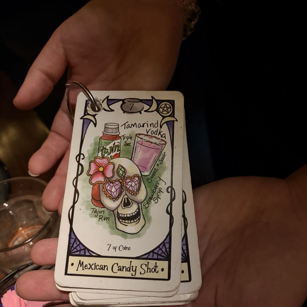 The Cauldron - The card type of thing the waitress brought out for my sister-in-law to pick her shot - French Near Me - Buena Park, California The Cauldron - The card type of thing the waitress brought out for my sister-in-law to pick her shot - French Near Me - Buena Park, California