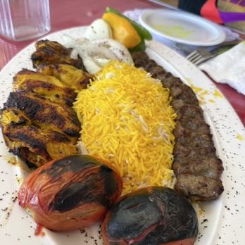 Persian Kabobs - Queen chicken & koobideh 2 TO-1 CH B - 1 KO- 1 CH KO(2 people) - Persian/Iranian Near Me - Cupertino, California Persian Kabobs - Queen chicken & koobideh 2 TO-1 CH B - 1 KO- 1 CH KO(2 people) - Persian/Iranian Near Me - Cupertino, California