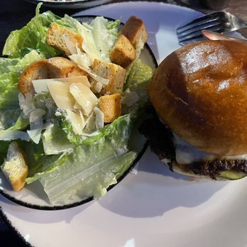 A-Side Public House - Station 10 cheese burger with side of Ceasar salad - Coffee & Tea Near Me - Saint Paul, Minnesota A-Side Public House - Station 10 cheese burger with side of Ceasar salad - Coffee & Tea Near Me - Saint Paul, Minnesota