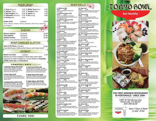 Menu photo 6 Tokyo Bowl Porterville, CA Menu photo 6 Tokyo Bowl Porterville, CA