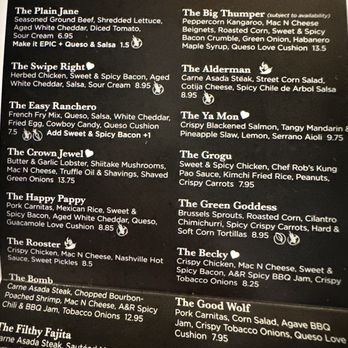 Agave & Rye - Troy - Menu - New American Near Me - Troy, Ohio