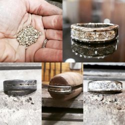 Spencer & Kuehn Fine Jewelry Studio - A process photo collage of a custom by Katherine Spencer