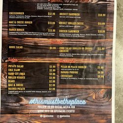 Potosi Live - Menu as of 4/27/2023