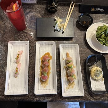 Oaka Sushi House - Angry Bird, and You & Me ; Garlic Edamame - Sushi Bars Near Me - Las Vegas, Nevada Oaka Sushi House - Angry Bird, and You & Me ; Garlic Edamame - Sushi Bars Near Me - Las Vegas, Nevada