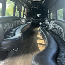 LG Transportation - Inside of limo bus