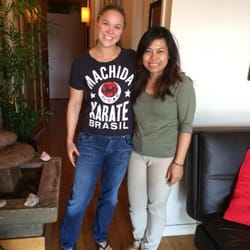 Chaba Thai Spa - Surprise walk in. Ronda Rousey with Tina