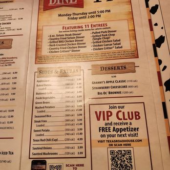 Texas Roadhouse - Menu as of 9.28.25 - American Near Me - Corona, California Texas Roadhouse - Menu as of 9.28.25 - American Near Me - Corona, California