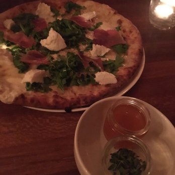 Bar Lucca - Rucola Pizza... side of chili oil and fresh oregano was a nice touch - Italian Near Me - Conshohocken, Pennsylvania Bar Lucca - Rucola Pizza... side of chili oil and fresh oregano was a nice touch - Italian Near Me - Conshohocken, Pennsylvania
