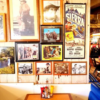 Mt Whitney Restaurant - Western photos next to booth - American Near Me - Lone Pine, California Mt Whitney Restaurant - Western photos next to booth - American Near Me - Lone Pine, California