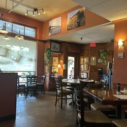Inside quaint Luna Restaurant