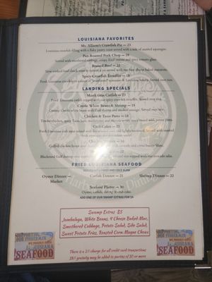 Menu photo 1 Segnette Landing Westwego, LA Menu photo 1 Segnette Landing Westwego, LA