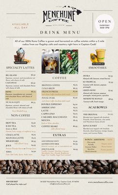 Menu photo 8 Menehune Coffee Company Captain Cook, HI