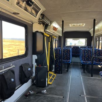 Hearst Castle - Inside of accessible shuttle - Tours Near Me - San Simeon, California Hearst Castle - Inside of accessible shuttle - Tours Near Me - San Simeon, California