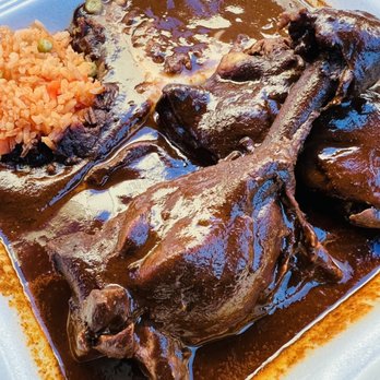 La Estancia Mexican Restaurant - Chicken Mole plate. Comes with beans n rice with handmade corn tortillas. - Mexican Near Me - Glendale, California