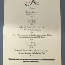 Da Biasio - Menu