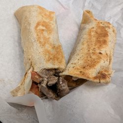 Beef shawarma wrap