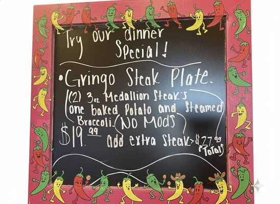 Menu photo 1 Los Gringos Locos Apache Junction, AZ