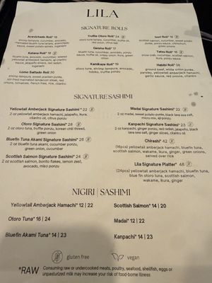 Menu photo 2 Lila Charlotte, NC