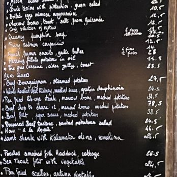 Chez Fernand - English menu - French Near Me - Paris, 75