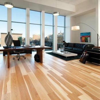 Burroughs Hardwoods - a living room with a view of the city - Building Supplies Near Me - Monroe Township, New Jersey