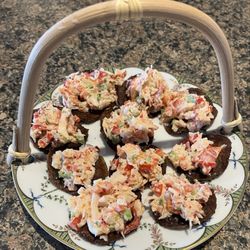 Jody & Jodee's Fishery - Your lobster salad on my homemade purple Peruvian potato chips.
