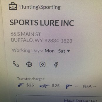 Sports Lure - Transfer fees are listed as $25 but I was charged $45. - Bikes Near Me - Buffalo, Wyoming Sports Lure - Transfer fees are listed as $25 but I was charged $45. - Bikes Near Me - Buffalo, Wyoming