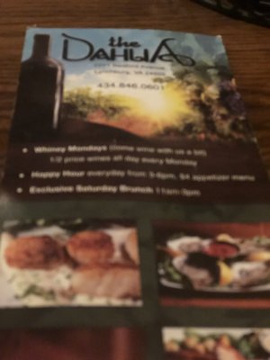 Menu photo 1 The Dahlia Lynchburg, VA Menu photo 1 The Dahlia Lynchburg, VA