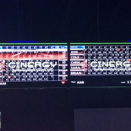 Fun bowling! My husband and I came in 1st and 2nd place. Can't really brag about that because the scores are still pretty pathetic. Hahaha
