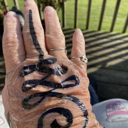 Sacred Harp Tattoo - This is an unalume it is only two days after so it's still healing
