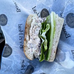 Perrotti's Far Hills - 1/2 a tuna sandwich on a ciabatta roll, with fresh lettuce.