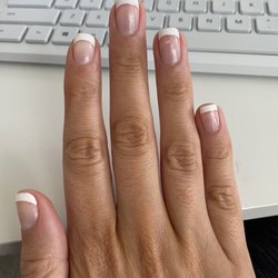 Nails So Dep - French manicure...no base coat whatsoever.