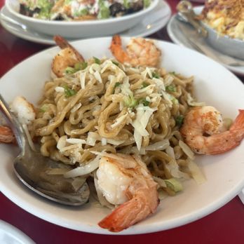 Water Tower Kitchen - Garlic Noodles with shrimp - New American Near Me - Campbell, California Water Tower Kitchen - Garlic Noodles with shrimp - New American Near Me - Campbell, California