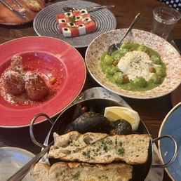 Watermelon Salad arancini Gnocchi Al Pesto Mussel Fra Diavola Watermelon Salad arancini Gnocchi Al Pesto Mussel Fra Diavola