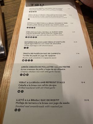 Menu photo 1 Trü Barcelona, B