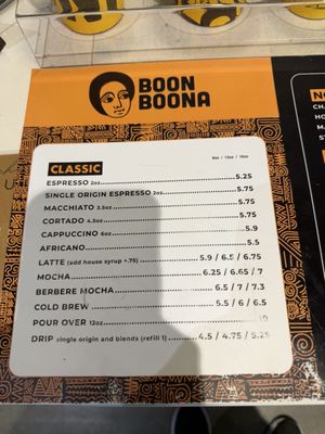 Menu photo 2 Boon Boona Coffee Renton, WA Menu photo 2 Boon Boona Coffee Renton, WA