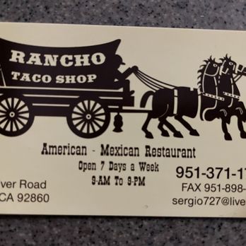 Rancho Taco Shop - Mexican Near Me - Norco, California Rancho Taco Shop - Mexican Near Me - Norco, California
