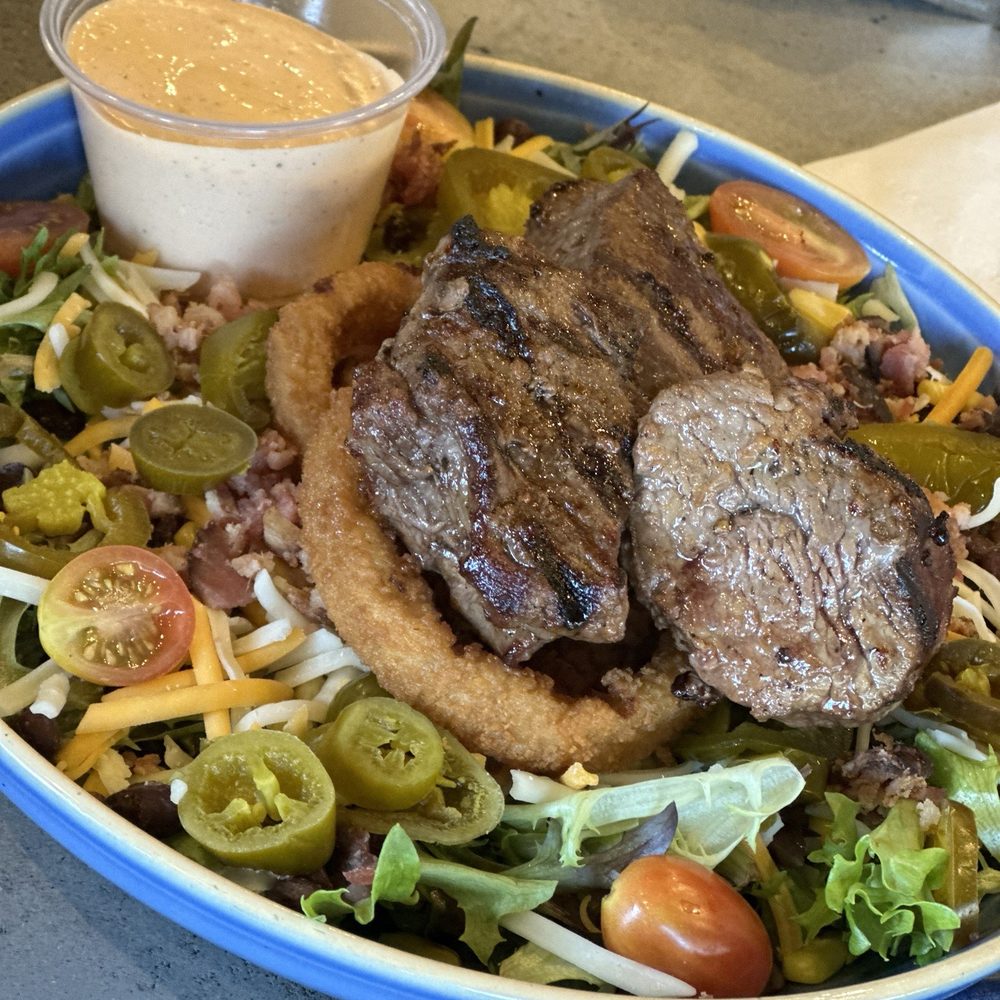 Maggies Farm - Cowboy Salad with Steak Tips - Bars Near Me - Middleton, Massachusetts Maggies Farm - Cowboy Salad with Steak Tips - Bars Near Me - Middleton, Massachusetts