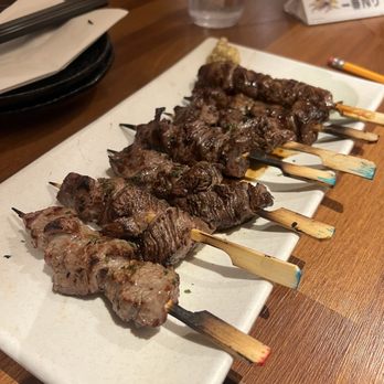 Mori Izakaya - From left to right, ribeye, ribeye cap and short rib with soy - Izakaya Near Me - Anaheim, California Mori Izakaya - From left to right, ribeye, ribeye cap and short rib with soy - Izakaya Near Me - Anaheim, California