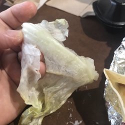 Cook Out - I normally throw this part of the lettuce away. They left the fries off the order too. Clean place, decent food, fair prices.