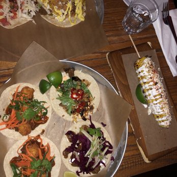 La Carnita - Crispy cotija tacos, fish taco, pollo frito taco, Mexican chorizo taco and mushroom taco - Mexican Near Me - Toronto, Ontario La Carnita - Crispy cotija tacos, fish taco, pollo frito taco, Mexican chorizo taco and mushroom taco - Mexican Near Me - Toronto, Ontario