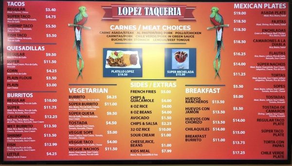 Menu photo 7 Lopez Taqueria 2 San Jose, CA Menu photo 7 Lopez Taqueria 2 San Jose, CA