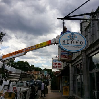 Artistic Signs - Installing the new LED sign faces. - Signmaking Near Me - Fairfield, New Jersey